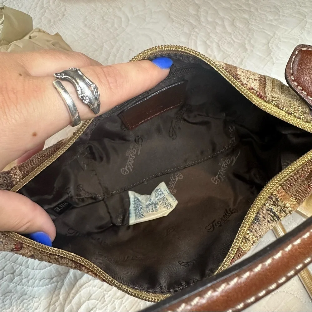 Fossil Stripe Montclair Hobo Shoulder Bag.  NWT.